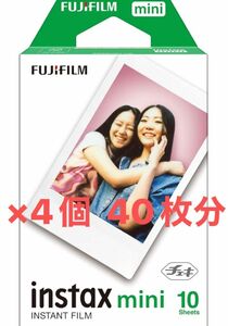 FUJIFILM チェキ用フィルム 10枚入 INSTAX MINI 4個