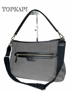 美品★ TOPKAPI トプカピ　2wayバッグ　黒 トートバッグ ショルダーバッグ VACCHETTA ヴァケッタ