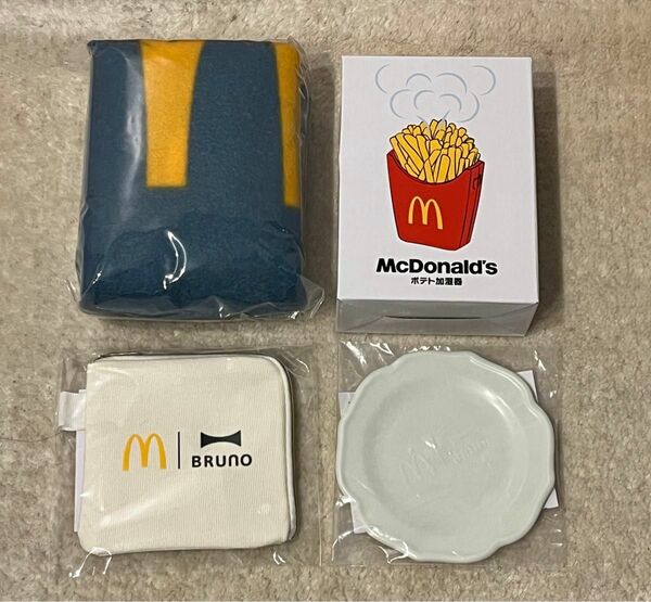 新品未開封☆ マクドナルド　2024 福袋　 加湿器 BRUNO 4点セット