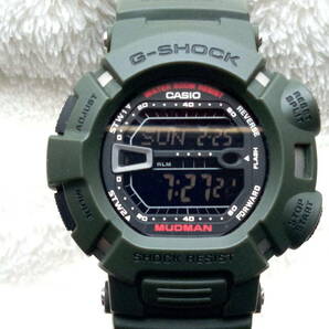 超美品　G-SHOCK　マッドマン　G-9000-3VDR　ミリタリーグリーン　カーキ　反転液晶