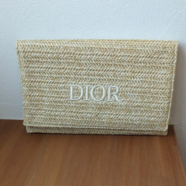 ディオール Dior 夏 クラッチ ポーチ ラタン クリスチャンディオール Christian Dior 麻 2023 箱なし