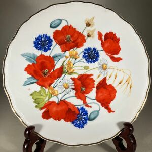 Royal Albert Cornfield Poppies Limited Edition Plate By Jo Hague Fine China 888