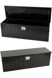 格安1704 アルミ荷台ボックス 工具箱 ブラック 大型160L アルミ 工具箱 ブラック　（アルミボックス）