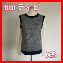 【tibi ティビ】重ね着風ニット XS 定価4万 状態良好_画像1