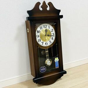 シチズン CITIZEN 木製振り子時計 壁掛け時計 4MJ737-0 レトロ