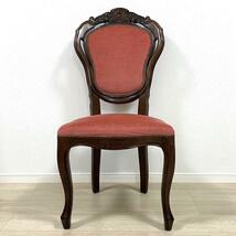 ①イタリア製輸入家具 アンティーク ダイニングチェア 彫刻家具 ロココ調 バロック調　antique chair Italy_画像2