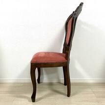 ①イタリア製輸入家具 アンティーク ダイニングチェア 彫刻家具 ロココ調 バロック調　antique chair Italy_画像4