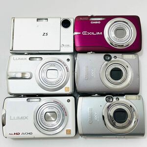コンデジ デジカメまとめ6台 LUMIXルミックス EXILIMエクシリム IXYイクシーデジタル800is 900is 5ZfdデジタルカメラCASIO Panasonic Canon