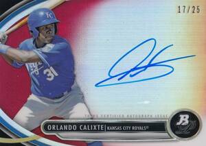 【オーランド・カリステ】直筆サインカード 25枚限定 中日ドラゴンズ 2013 TOPPS BOWMAN PLATINUM ORLANDO CALIXTE AUTO #検索 BBM EPOCH