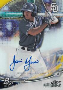 【ハビー・ゲラ】 直筆サインカード 新外国人 阪神タイガース 2016 TOPPS PLATINUM JAVIER GUERRA AUTO #検索 BBM EPOCH エポック