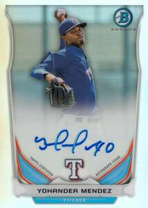 【ヨアンダー・メンデス】直筆サインカード 500枚限定 読売ジャイアンツ 2014 TOPPS AUTO CHROME YOHANDER MENDEZ 巨人 #検索 BBM EPOCH