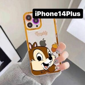 iPhone14Plusケース　カバー　ディズニーチップとデール　動物　TPU