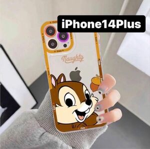 iPhone14Plusケース　カバー　ディズニーチップとデール　動物　TPU