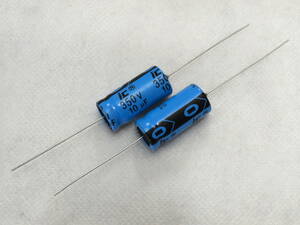 即決 CDE (Illinois Capacitor) 10uF 350V 85℃ TTA 2本 アキシャルリード 電解コンデンサー