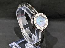 【44493】BVLGARI ブルガリ B.zero1 ビーゼロワン BZ 22 S 時計 シェル文字盤 ブルー レディース クオーツ ダイヤインデックス テスター〇_画像3