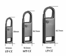 2個セット チャック ファスナー ジッパー 交換用 プルタブ 引き手 修理用 ジャンパー バッグ カバン 財布 Sサイズ ブラック Z176_画像4