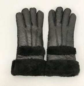  with translation * outlet * new goods special price * mouton gloves lady's leather glove original leather warm black 