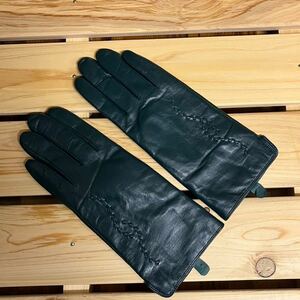  high class * super-discount * one sheets leather glove book@ leather gloves warm!book@ leather gloves * cashmere smartphone correspondence! green 