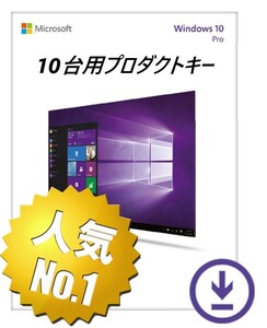 10個 Microsoft Windows 10 Pro 32bit/64bit 正規日本語版 + 永続 + インストール完了までサポート + 再インストール可能 + PDFマニュアル