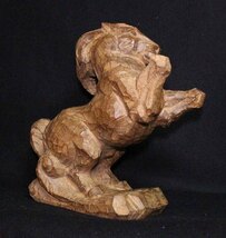 [j67]木彫り　彫刻　馬　置物 30cm　跳馬　horse　ウマ_画像6