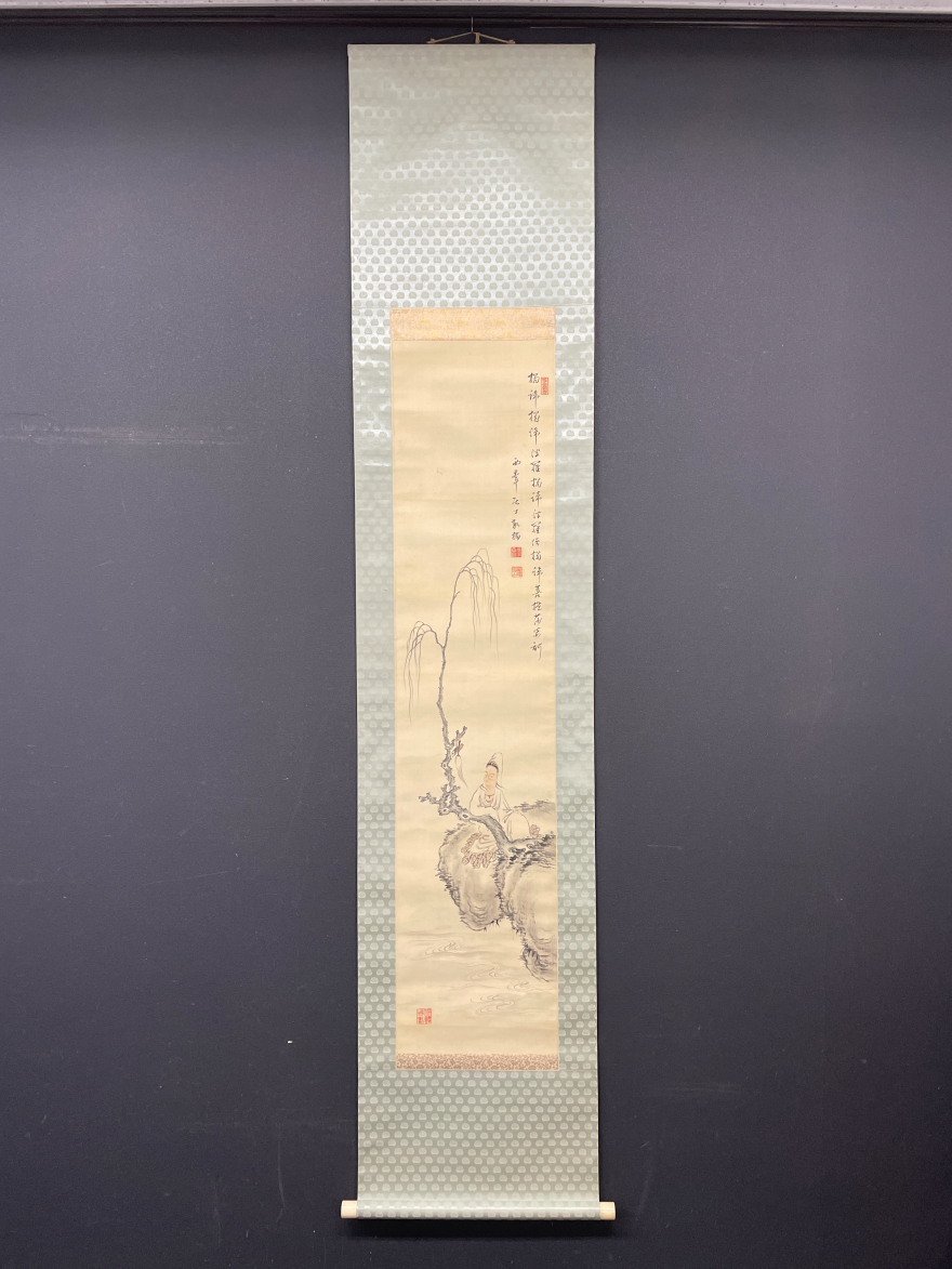 [Copy][One Light][Final Price Reduction] vg6951(Seifou)Buddhist Painting, Willow Kannon, Chinese Painting, Painting, Japanese painting, person, Bodhisattva