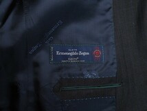 新品17.3万円 大手百貨店扱い 秋冬『Ermenegildo Zegna ゼニア ELECTA 伊製生地』艶感 ウール100% スーツYA7濃灰(C) 1007251_画像6