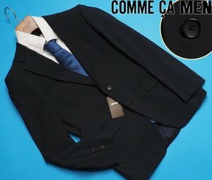 新品定価5万円 COMME CA MEN コムサメン ポリエステルストレッチ バーズアイ ジャケットS紺(09) 04GN07