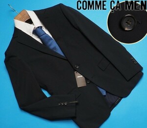 新品定価5万円 COMME CA MEN コムサメン ポリスト 小紋ドビー ジャケットSS紺(09) 04GC08