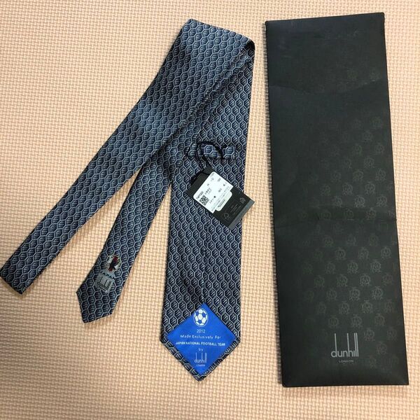限定品 未使用 タグ付 ダンヒル ネクタイ サッカー日本代表 サムライブルー