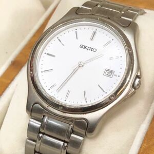 【即決/送料無料】 SEIKO 7N32-0150 セイコー クォーツ 3針 白文字盤 アナログウォッチ メンズ腕時計 中古腕時計 