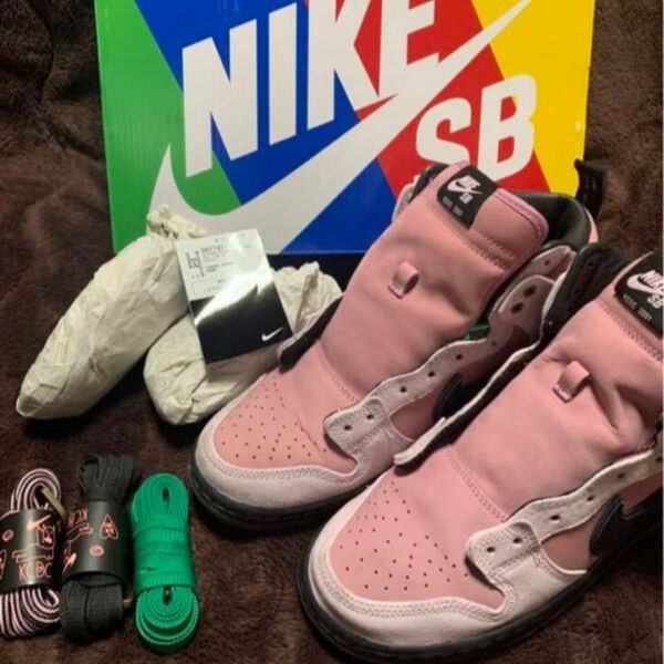 KCDC Nike SB Dunk High "Pink/Black" 27cm