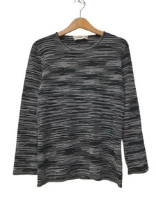 r1_5943 ★定形外 配送★ 美品 MISSONI ミッソー二 スポーツ イタリア製 羊毛混 長袖シャツ ボーダー ニット セーター 生地薄 女性用 M程度