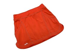 r1_6052W ★定形外 配送★ 美品 ellesse エレッセ テニススコート 蛍光オレンジ Mサイズ