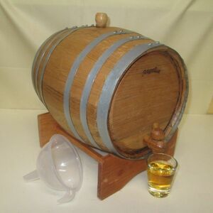 【訳有】オーク製ミニ樽 5L・シルバー 熟成 & サーバー ■オリジナルな酒を造る