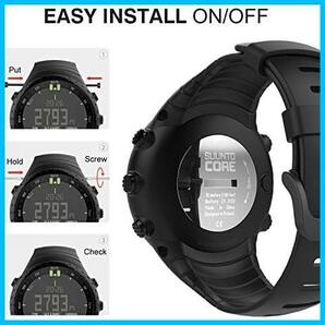 ★allBlack★ Suunto Core バンド - ATiC SUUNTO(スント) Coreコア専用 ソフト 高級 TPU製腕時計ストラップ/バンド 交換ベルトの画像6