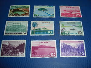 国立公園　国定公園など　９種類　記念切手