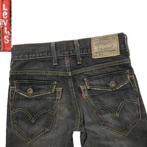 漢の1着 Levi’s リーバイス511 W28 511 SLIM スリム メンズ ジーパン EU511-0017 ブラックデニム デニム フラップポケットの画像1