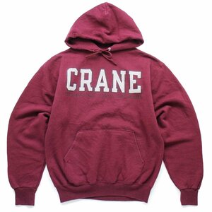 ★00s THE CRANE SCHOOL OF MUSIC スウェットパーカー ワインレッド M★オールド フーディー カレッジ ミュージック ボルドー