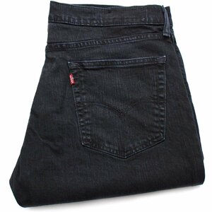 ★Levi'sリーバイス 511 ストレッチ ブラック デニムパンツ 後染め w36 L30★SDP2477 ジーンズ ストレート スリム スキニー