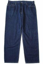 ★00s メキシコ製 Levi'sリーバイス 550 デニムパンツ w42 L32★209 オールド ジーンズ テーパード ワイド バギー 濃紺 ビッグサイズ_画像2