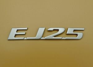 スバル SUBARU EJ25 Handmade Emblem オリジナル 手作りエンブレム (シルバーメタリック)