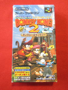 【即決価格】スーパードンキーコング2 ディクシー＆ディディー（箱、説明書付き）動作未確認 現状品