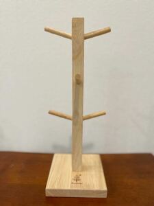 【未使用】木製 マグカップツリー　マグカップスタンド　ナチュラル 天然木 ボヌール