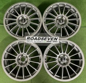 ★OZ RACING スーパーツーリズモ 17インチ 100/5H ★17×7J +48 PCD100 5穴 ハブ径:約56mm 4本set アルミホイール 中古 ★送料無料