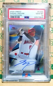 【PSA10】2020 Topps Finest Auto 大谷翔平 直筆サイン Pop3