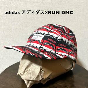 adidas×RUN DMC 古着総柄ジェットキャップ フリーサイズ(57〜60cm)中国製