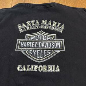 XLサイズ！ハーレーダビッドソン 古着半袖Tシャツ 黒 HARLEY DAVIDSON SANTA MARIA 要サイズ確認！ バイカー モーターサイクル アメカジの画像6