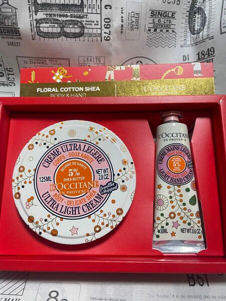 【数量限定品】L'OCCITANE フローラルコットン スノーシア ボディ＆ハンド