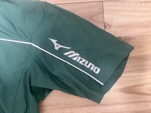 【美品】ミズノ ゴルフ MIZUNO 半袖ウインドブレーカー M 緑（収納袋付き）