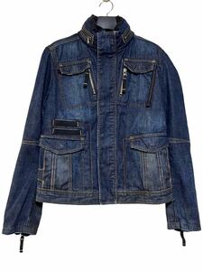 Анонимная доставка красивое состояние Maritifran Sowzyl Boe Denim Flight Jacket Размер M